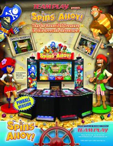 Spins Ahoy! Pinball Flier Front